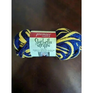 New Starbella Stripes Yarn Teamwork Blue & Yellow 33yds